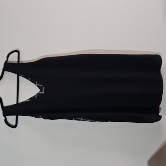 Monk & Lou - Navy And Black Elegant Checkered Sleeveless Dress - Oversized XS - Picture 5 of 5